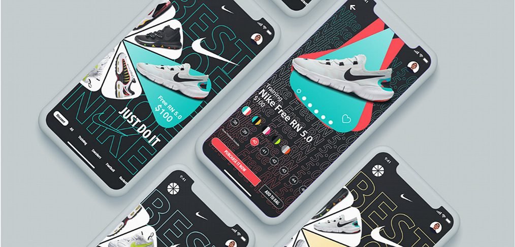 Nike mobile app concept for XD