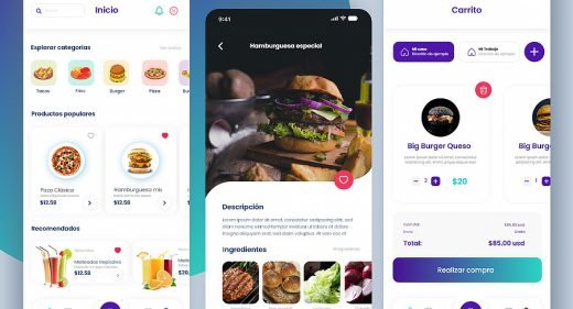 XD food delivery app concept