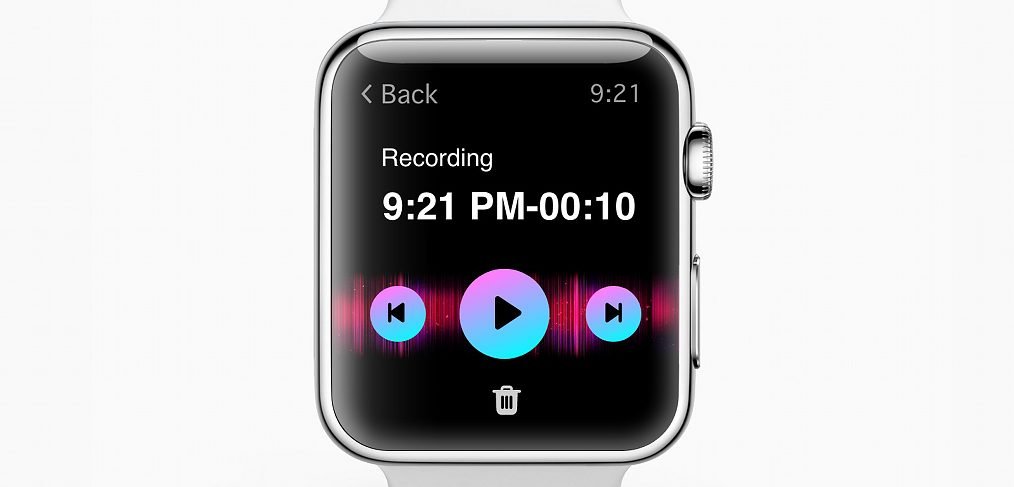Apple Watch voice recording concept