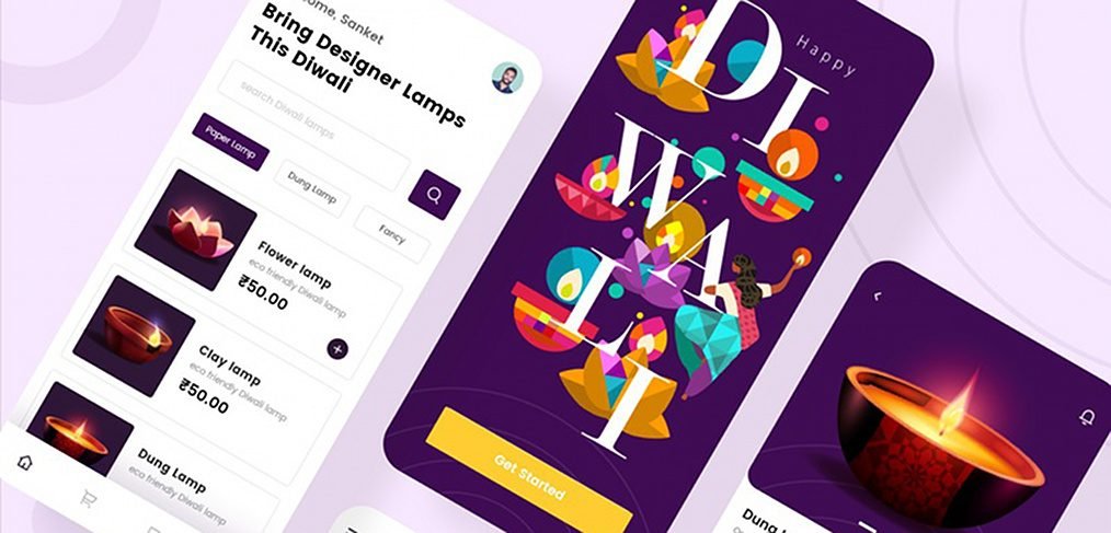Diwali ecommerce XD app template