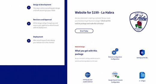La habra XD website template