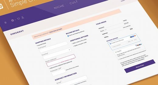 Simple XD checkout form template