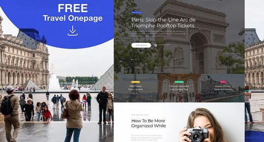 Travel landing page for XD