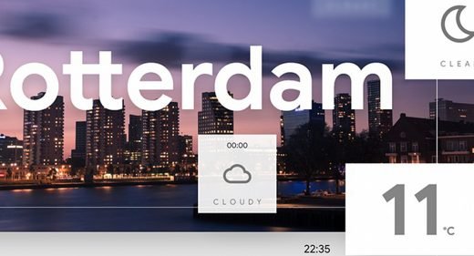 Weather homepage XD animation