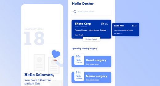 XD doctor mobile app concept