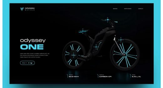 Free Bicycle XD website template