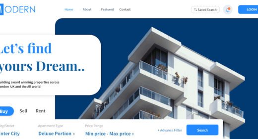 Adobe XD real estate site template