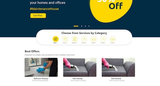 Cleaning service XD website template