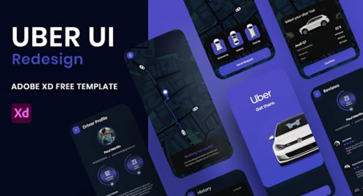 Uber app redesign with Adobe XD
