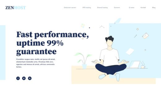 Free website hosting template for XD