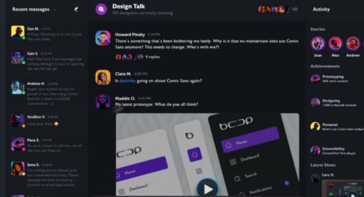 XD messaging template and animation